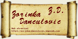 Zorinka Dančulović vizit kartica